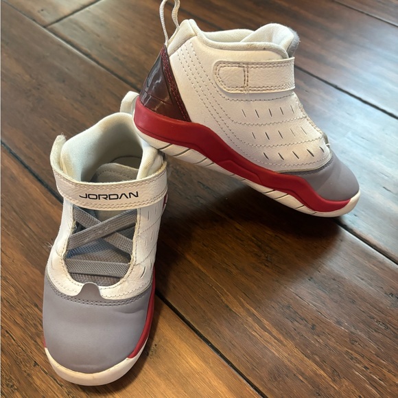 Nike Air Jordan Velocity GRAY WHITE RED Toddler Sz 9 sneaker shoes basketball - Picture 3 of 11